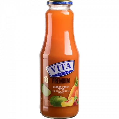 Сік Vita Premium 100 1 л скл. Морквяно-персиковий-яблучний (Молдова)