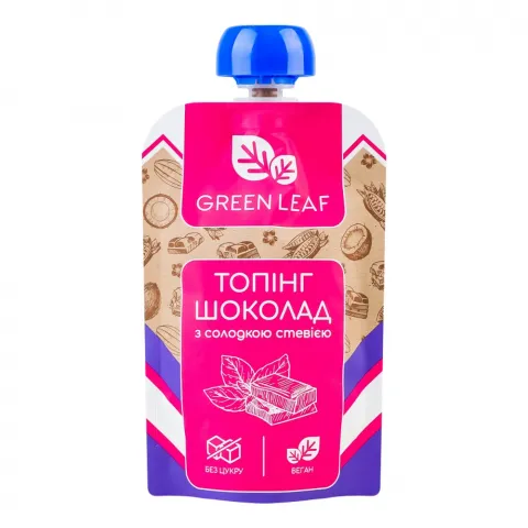 Топінг Green Leaf 90 г Шоколадний з солодкою стевією