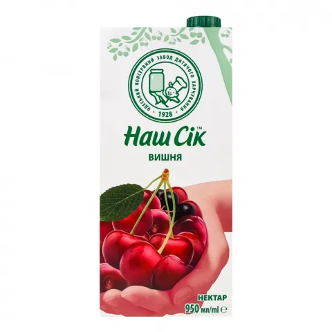 Нектар Наш Сік 0,95 л т/п Вишневий