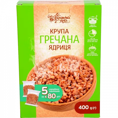 Крупа Українська зірка Гречана 400 г вар./пак
