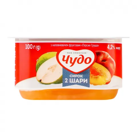 Сирок Чудо з джемом 4,2 100 г Персик-Груша