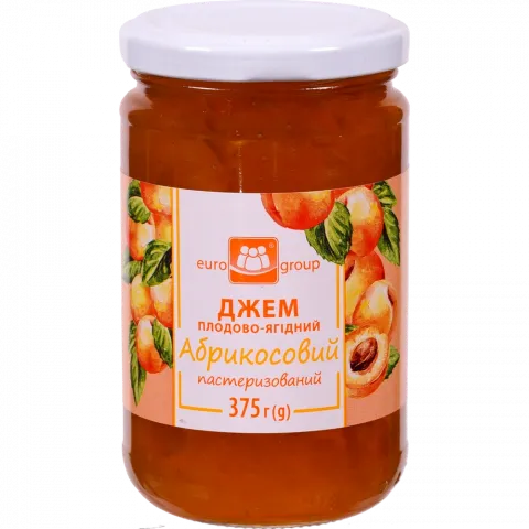 Джем Єврогруп 375 г скл. Абрикосовий