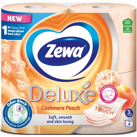 Туалетний папір Zewa 4 шт. Deluxe Персик