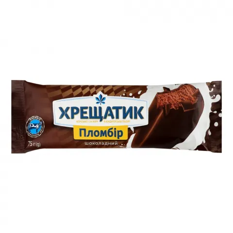 Морозиво Хрещатик 75 г ескімо Пломбір шок. у конд. глазурі