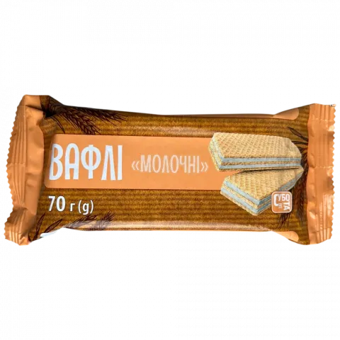 Вафлі Субота 70 г Молочні