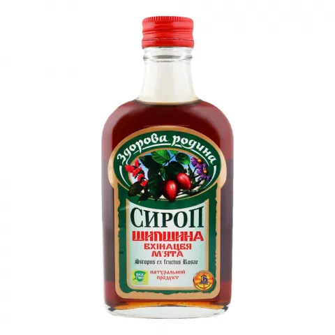 Сироп Здорова родина 0,2 л скл. Шипшина+Ехінац.+М`ята