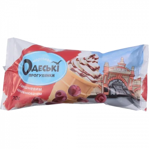 Морозиво Одеса 70 г ваф. стак. з вишневим наповнювачем
