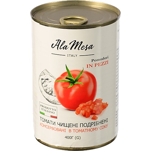 Томати AlaMesa 400г шматочками в томатно