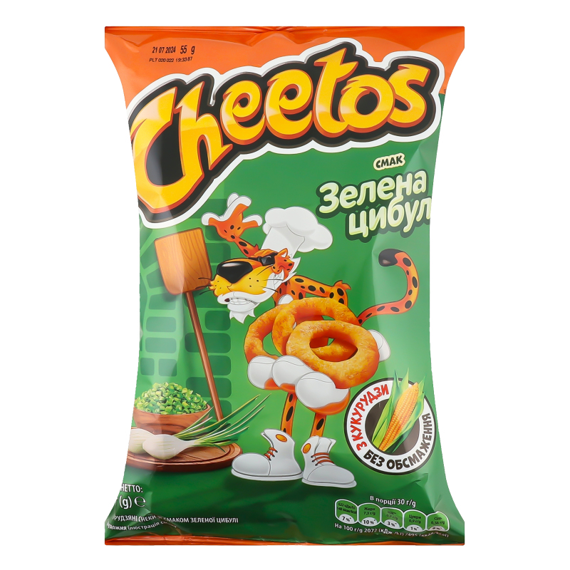 Кукурудзяні снеки Cheetos 55г зелена циб