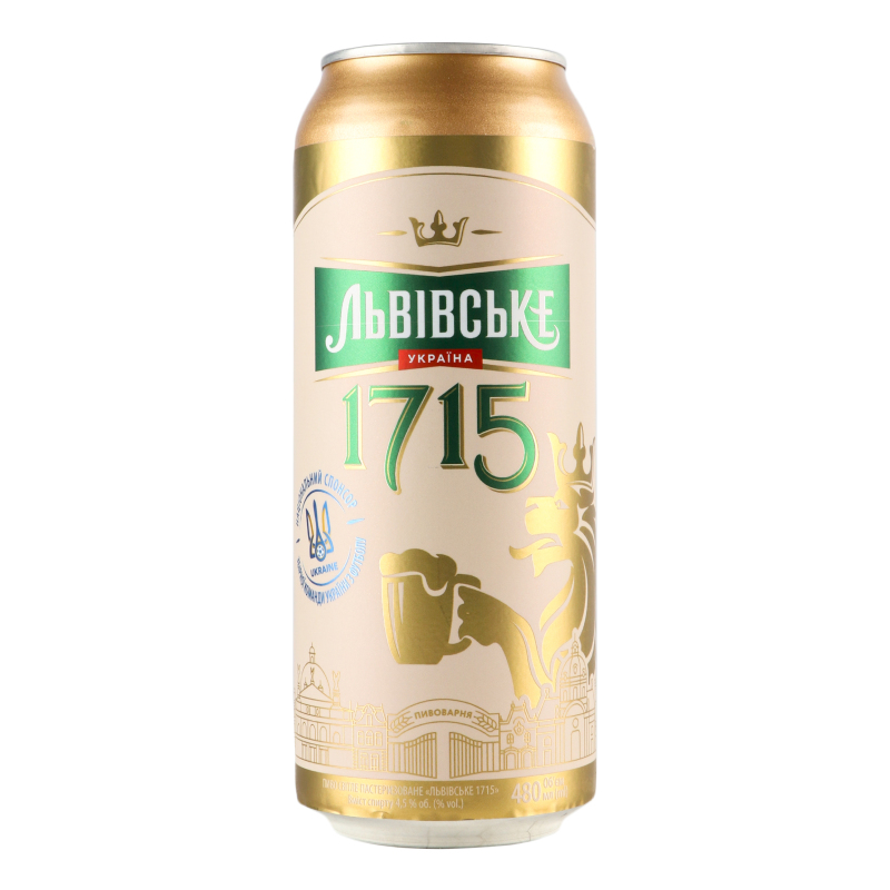 Пиво Львівське 1715 0.48л з.б