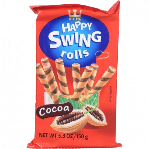 Трубочки ваф. FLIS 150 г Swing з нач. какао (Польща) И635