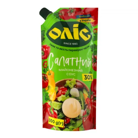 Майонезний соус Оліс 300 г д/пак. Салатний 30