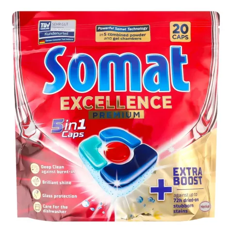 Капсули д/посудом. машин Somat 20 шт. Екселенс 5в1