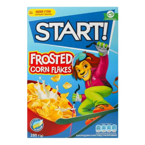 Сухий сніданок Старт Пластівці 280 г глазур.