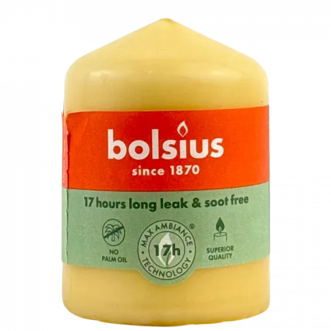 Свіча Bolsius 80/58 беж. 17 год. арт. 103614066920