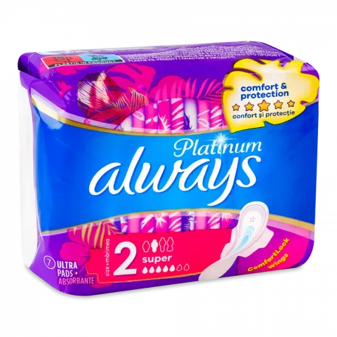 Прокладки Always платинум 7 шт. Ультра супер плюс