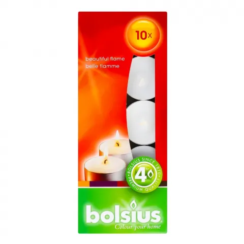 Свічки - таблетки Bolsius 4 год. 10 шт. білий арт. 103630306700