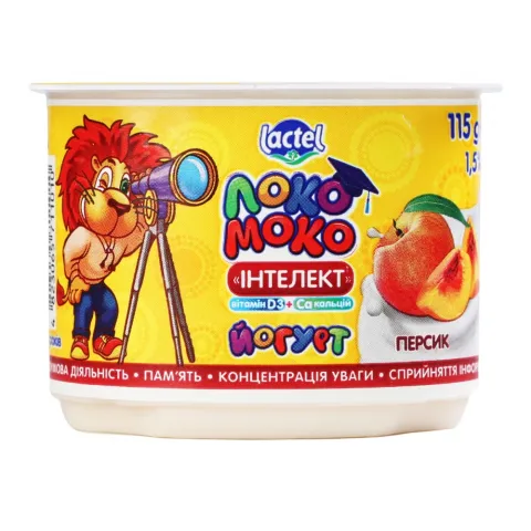 Йогурт Локо Моко 115 г 1,5 з персиком, кальцієм та вітам. Д3