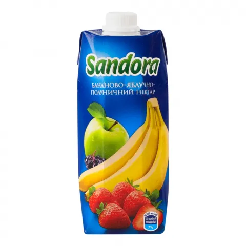 Нектар Сандора Мікс 0,5 л Банан-яблуко-полуниця