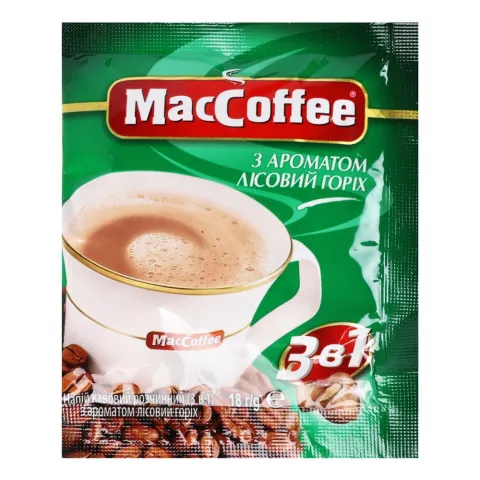 Кавовий напій Мак Кофе 18 г 3в1 Лісовий горіх