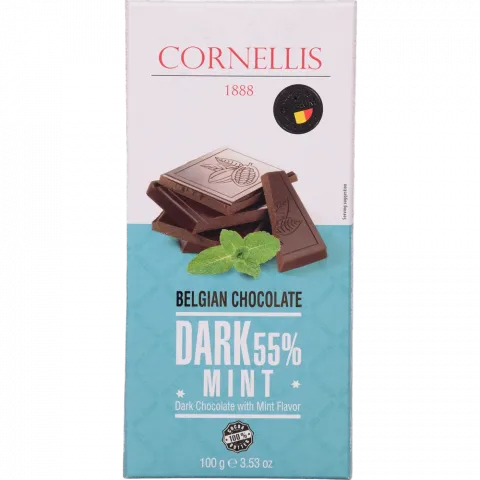 Шок КОРНЕЛЛІС 100 г чорн. з м`ятою (Бельгія)