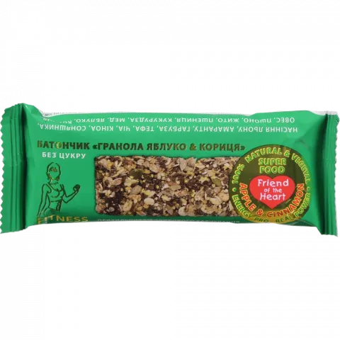 Батончик Dr. Granola яблуко-кориця 30 г без цукру