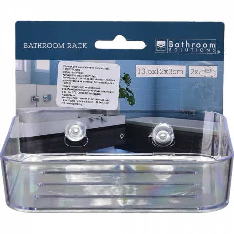 Полиця д/ванної на присос 135X120X32мм101002540 И488(КІН)