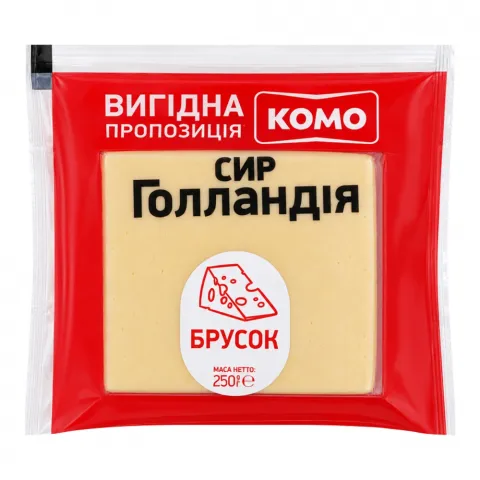 Сир Комо Брусок Голландія фас. ваг.