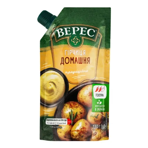 Гірчиця Верес 130 г пак. Домашня
