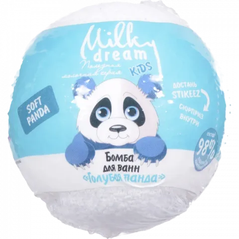 Бомба д/ванн Milky Dream 100 г kids Блакитна панда з іграшкою