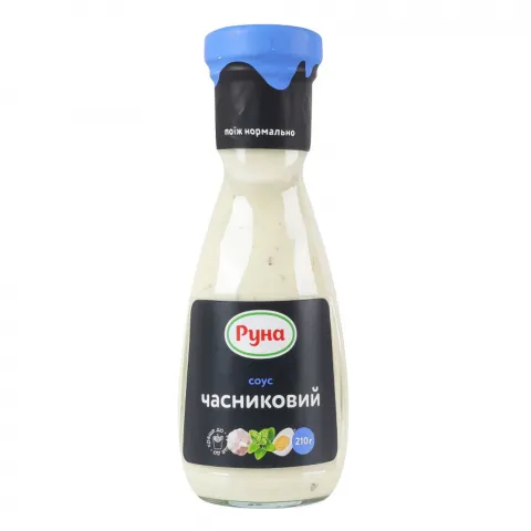 Майонезний соус Руна 210 г скл. Часниковий