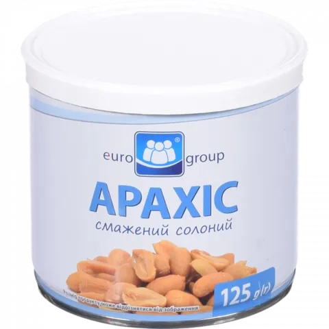 Арахіс Єврогруп 125 г з/б солоний