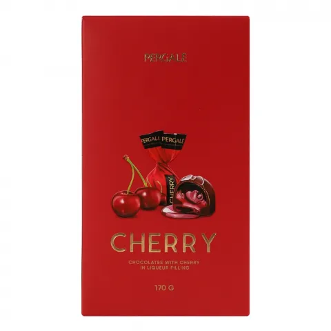 Цукерки PERGALE 170 г вишня в лікері (Литва) И061