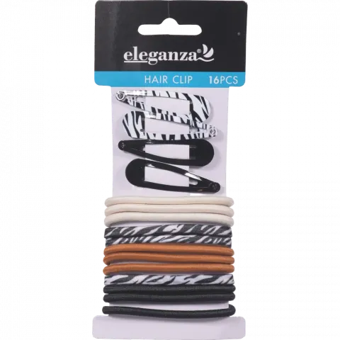 Набір для волосся: 4 заколки та 12 резинок CY4654060 И955 (КІН)