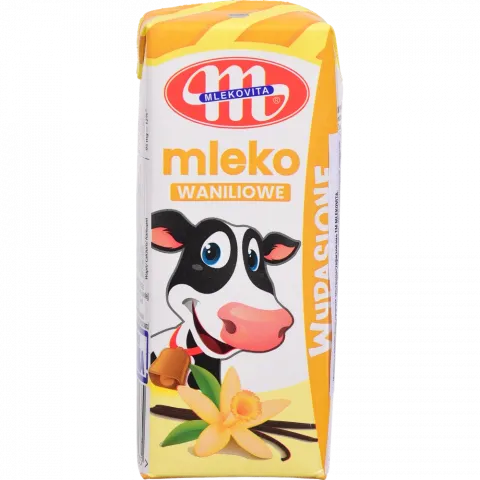 Молоко Mlekovita 200 мл з ванільним смаком (Польща)