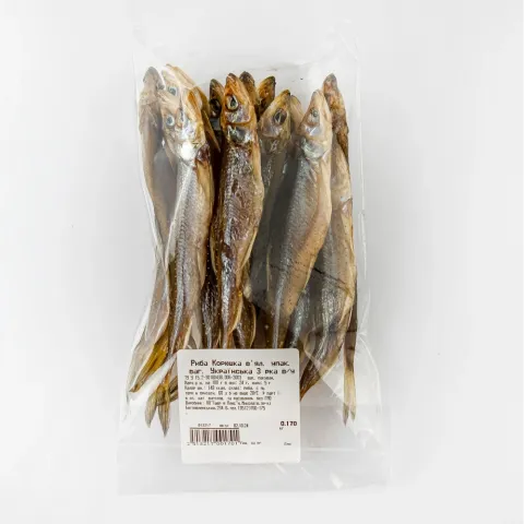 Риба Корюшка в`ял. упак. ваг. Українська Зірка в/у