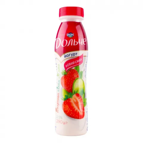 Йогурт Дольче 2,5 290 г пл. Полуниця-лайм-м`ята