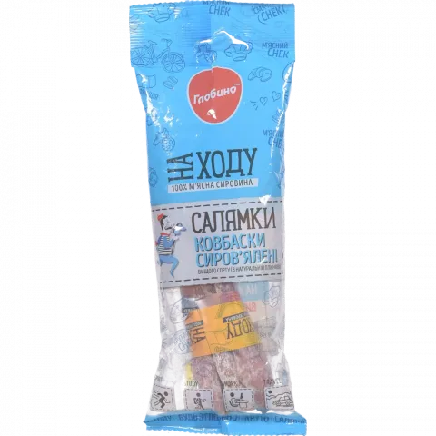 Ковбаски Глобино Салямки 85 г в/ґ с/в в натур. плісняві