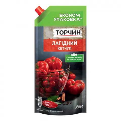 Кетчуп Торчин 380 г д/пак. Лагідний