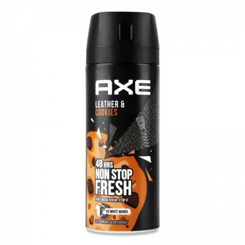 Дезодор Axe 150 мл спрей д/чол. Шкіра і печеньки