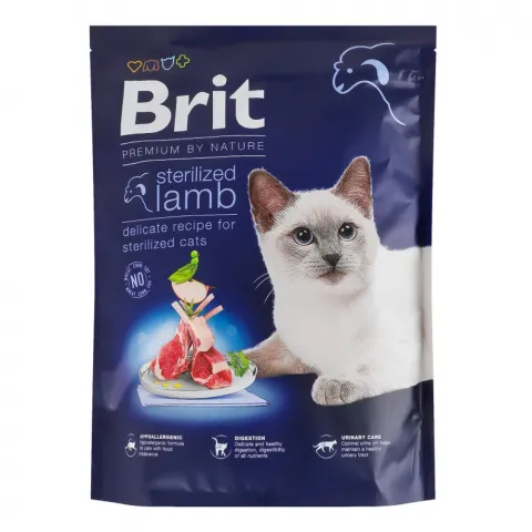 Корм д/котів стериліз. Brit Premium by Nature 300 г з ягням
