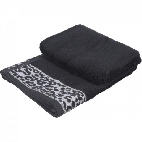 Рушник Leopard 70х140 450 г/м2, чорний арт. 8R9703 И440