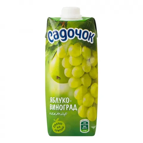 Нектар Садочок 0,5 л Виноград Яблуко зел.