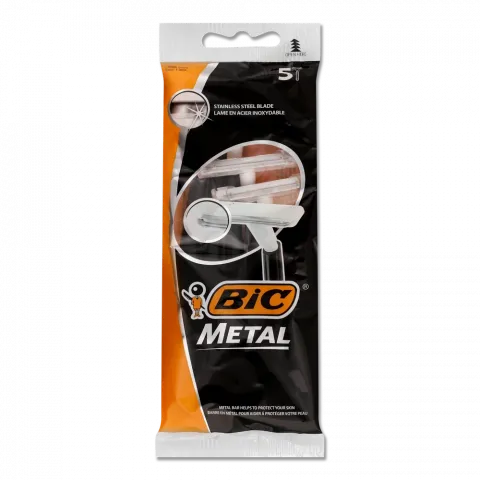 Станок д/гоління BIC 5 шт. однораз з метал. покриттям