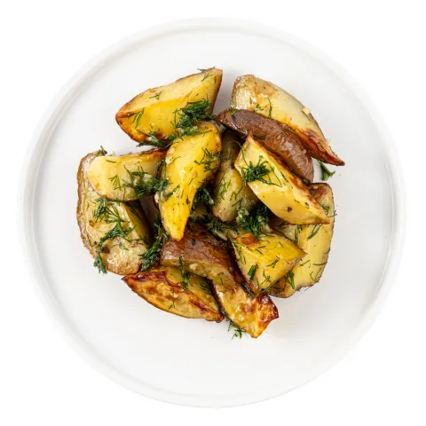 Картопля запечена в шкірці з часником ваг. Кулінар.