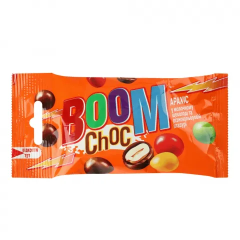 Цукерки Драже Boom Chok 45/50 г арах.в шок та кольор.глаз.