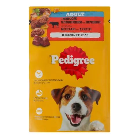 Корм д/собак Педігрі 100 г пак. яловичина в желе