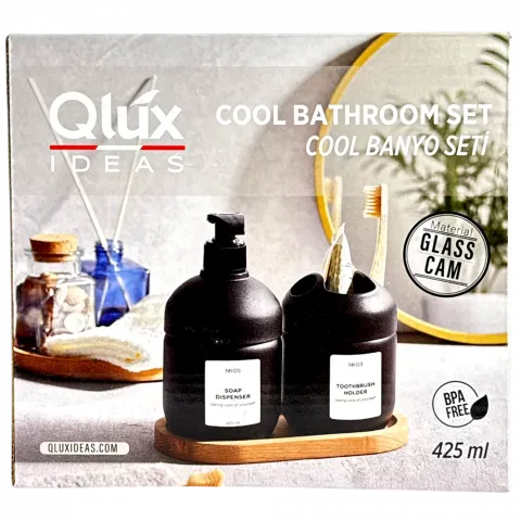 Наібр д/ванни Qlux 3 пред.скло/бамбC-00526 И262(Туреччина)