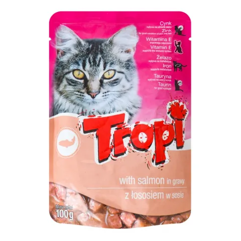 Корм д/котів TROPI 100 г пак. з лососем (Польща)И768