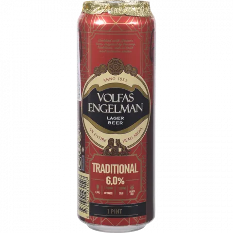 Пиво Volfas Engelman 0,568 л з/б Tradiciskas